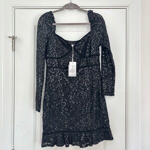 Lovers and Friends Penelope Black Mini Dress NWT REVOLVE